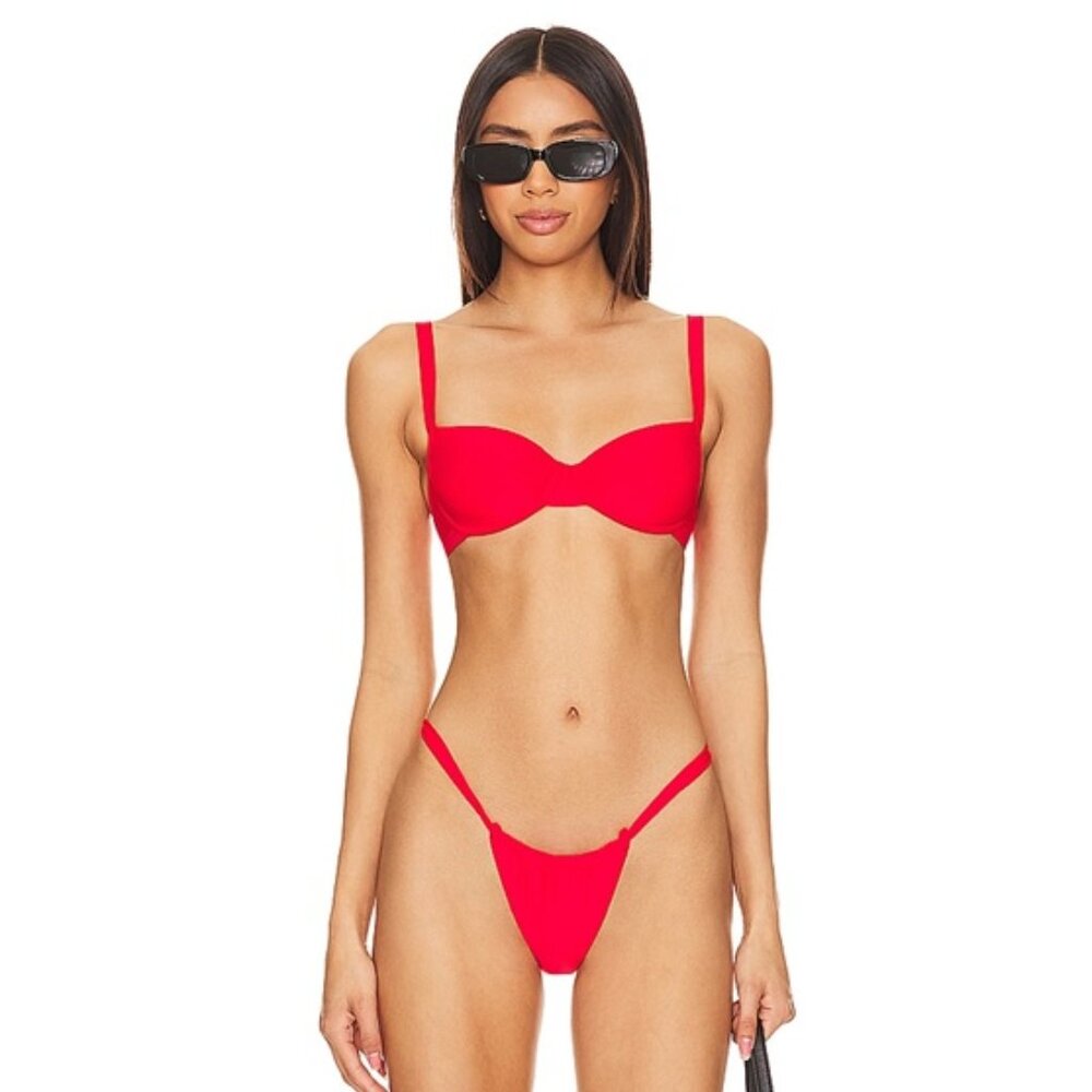 (SOLD) Superdown Chiara Red Bikini Set